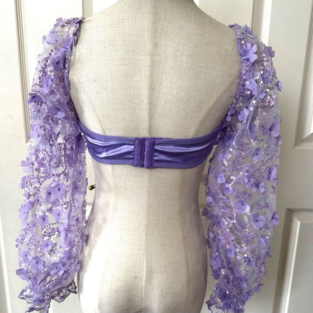 IHeartRaves purple genie dust sequin top - Picture 6 of 10